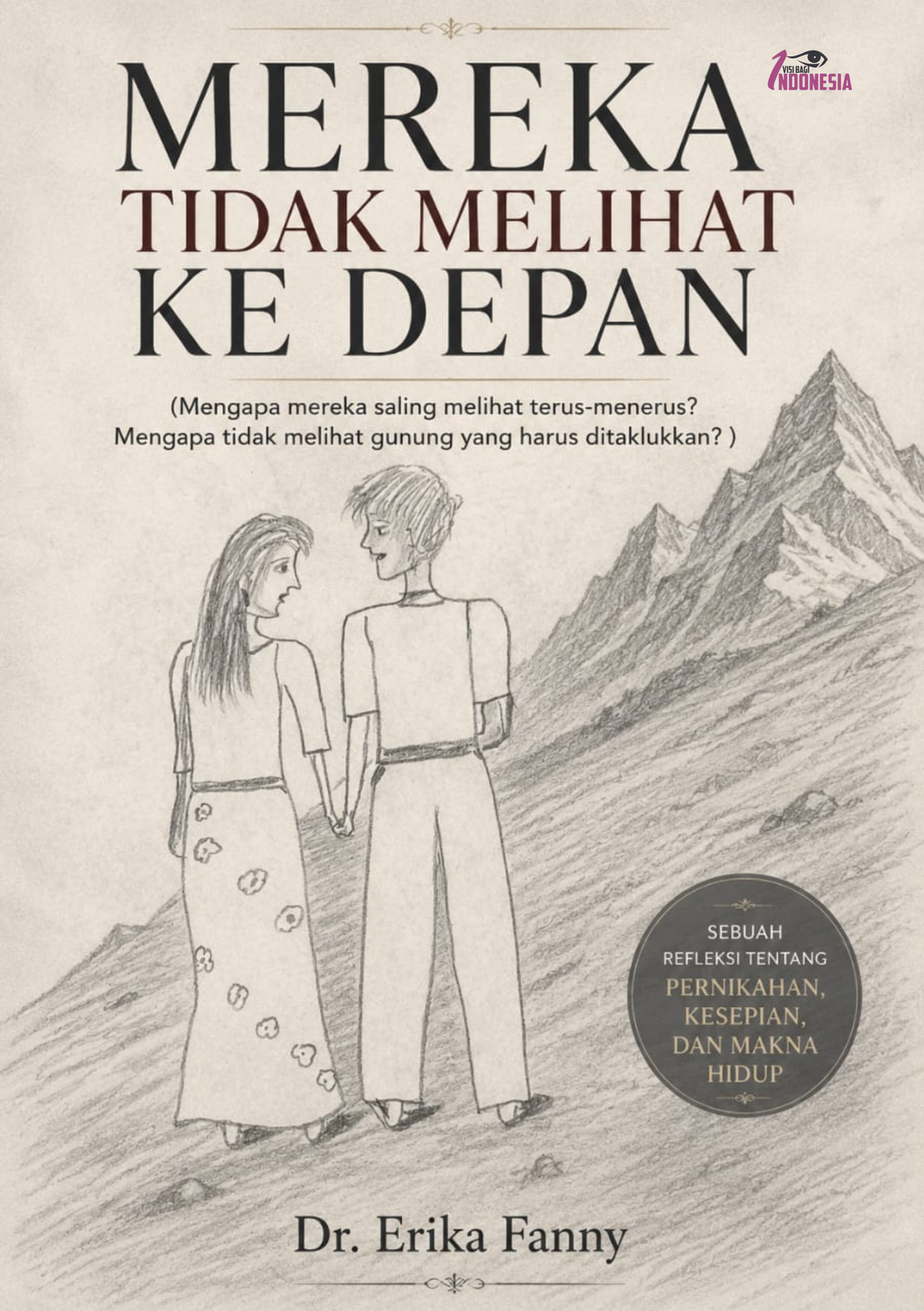 Pernikahan sering kali dimulai dengan harapan yang indah, tetapi tidak sedikit pasangan yang kemudian dikejutkan oleh kenyataan hidup bersama. Setelah pesta usai dan rutinitas dimulai, dua pribadi yang berbeda harus belajar menghadapi perbedaan karakter, luka masa lalu, harapan yang tidak terpenuhi, serta konflik yang berulang. Dalam proses itu, banyak pasangan perlahan kehilangan arah. Mereka terlalu sibuk memperhatikan kekurangan, kesalahan, dan kelemahan pasangan, hingga lupa bahwa pernikahan seharusnya membawa mereka berjalan menuju tujuan yang sama.
Buku ini mengajak pembaca untuk melihat pernikahan bukan sebagai akhir dari kisah romantis, melainkan sebagai perjalanan pertumbuhan, pengorbanan, pemulihan, dan pembentukan karakter. Pernikahan bukan tempat untuk saling mengubah atau mengendalikan, melainkan ruang untuk belajar mengasihi, bertumbuh, dan membangun masa depan bersama. Ketika pasangan terus berhadapan satu sama lain dalam kemarahan dan kekecewaan, konflik mudah menjadi lingkaran tanpa akhir. Namun ketika mereka memilih berdiri berdampingan dan memandang ke arah yang sama, pernikahan dapat kembali menjadi tempat yang penuh harapan.
Dengan bahasa yang reflektif dan dekat dengan pergumulan kehidupan rumah tangga, buku ini menolong pasangan untuk berhenti terjebak dalam pertengkaran yang melelahkan, memulihkan visi bersama, serta menemukan kembali alasan mengapa pernikahan mereka layak diperjuangkan. Buku ini adalah undangan untuk membangun pernikahan yang tidak hanya bertahan, tetapi juga bertumbuh dalam kasih, tujuan, dan pengharapan.